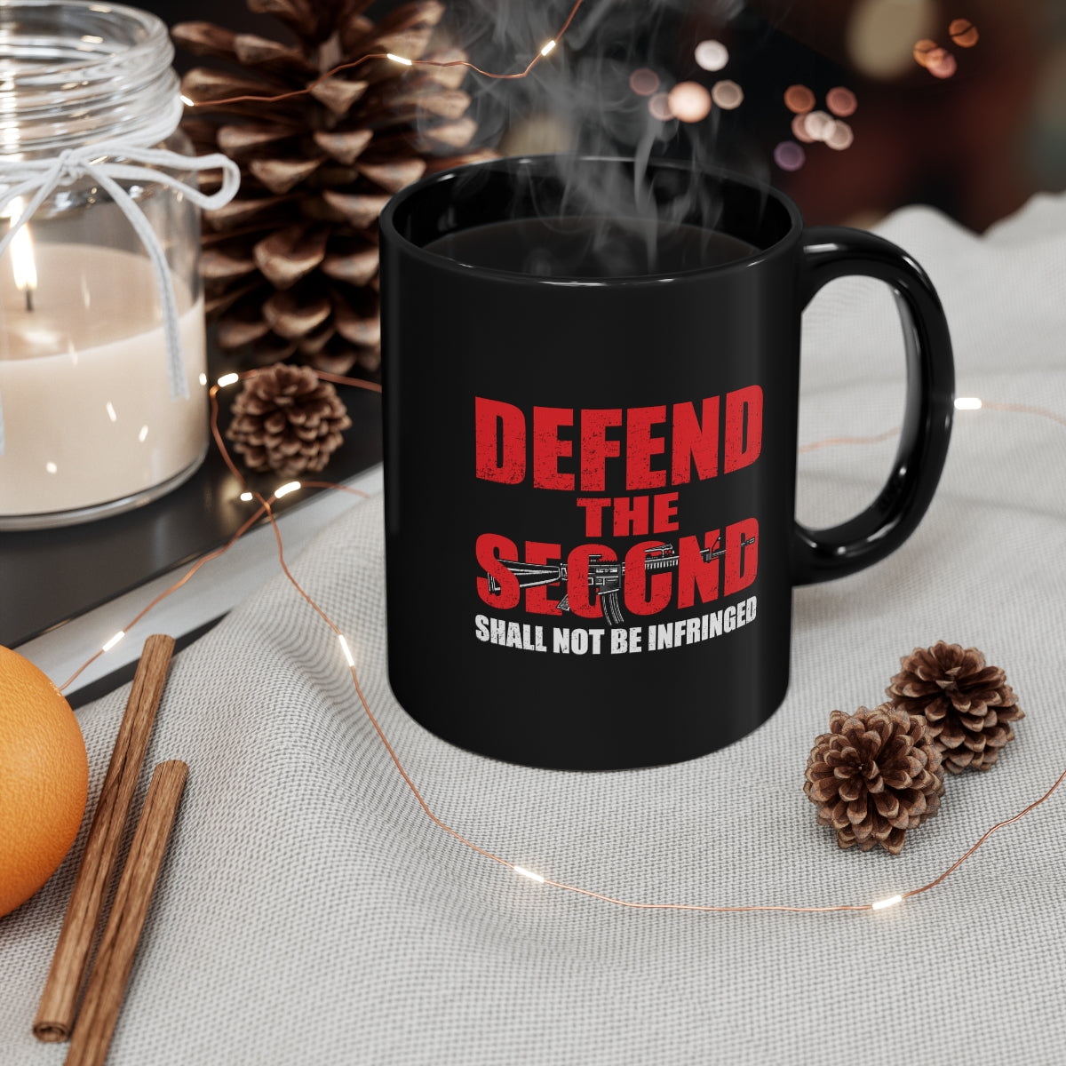 Defend The Second Black Mug